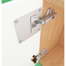 WANLIAN 2PCS Hinge Repair Plate with Mounting Screws Cupboard Furniture Drawer Window Stainless Steel Plate Repair Hardware Accessories Hinge Hole Repair Artifact