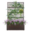 52’’ H Garden Planter Box with Trellis Outdoor for Vine