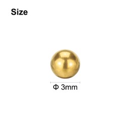 sourcing map 400 Pcs Precision Solid Brass Bearing Balls 3mm Industrial Brass Ball Spheres for Machinery, Automotive, and DIY (H62 Brass)