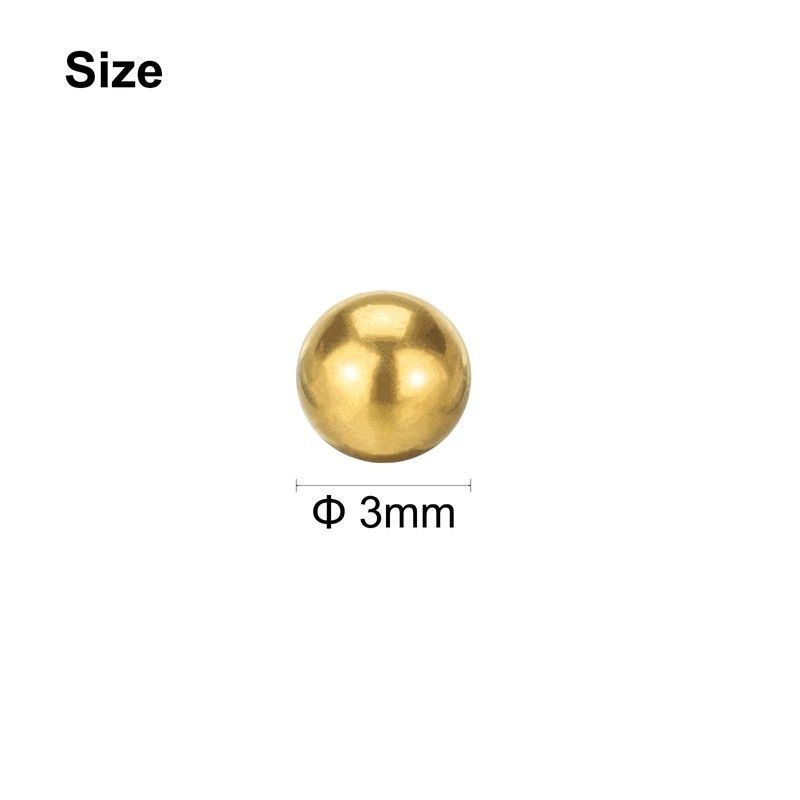 sourcing map 400 Pcs Precision Solid Brass Bearing Balls 3mm