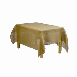 KS Linens Square Burlap Jute Rustic Fabric Tablecloth Multiple (24x24 Inch)