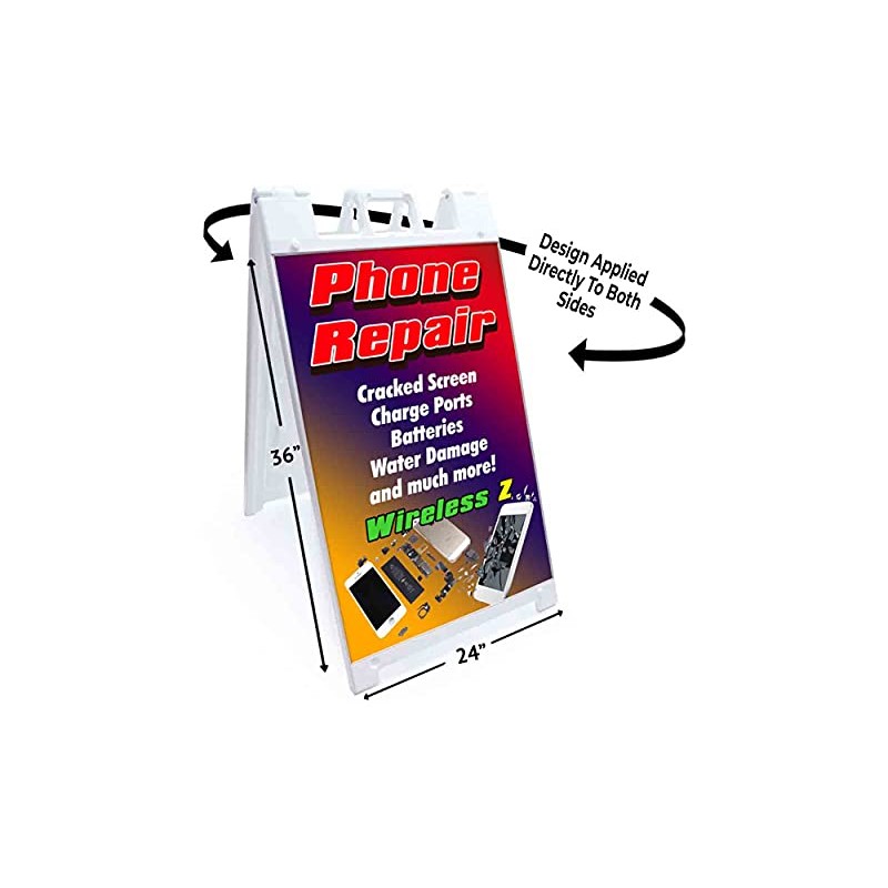 Phone Repair (24" X 36") Standard A-Frame Signicade, Includes Decal