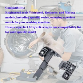 2025 Upgraded W11396717 Washer Drain Pump Compatible with Whirlpool Kenmore Maytag and other Washing Machine Water Drain Pumps Replacement for 4960510 AP6974116 PS12731177 EAP12731177