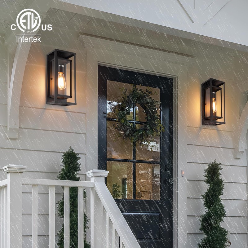 mirrea 14" Classic Outdoor Wall Sconce 1 Light in Matte