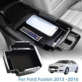 Vesul Center Console Organizer Compatible with Ford Fusion 2013 2014 2015 2016 Armrest Storage Box ABS Tray Insert Organizer Glove Pallet