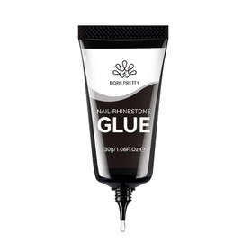 BORN PRETTY Nail Rhinestone Glue Gel for Nails Super Strong Gel Nail Glue for Nail Charm 3D Nails Gems Beads Nail Art Jewels Cured Need Nail Art DIY at Home 30ML