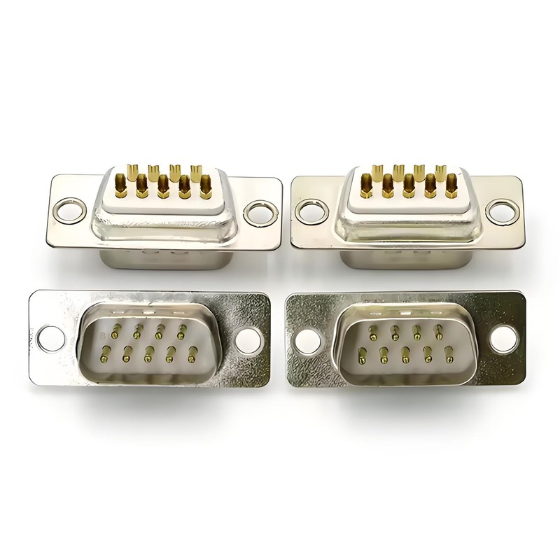 Willwewon 20Pcs DB9 Male RS232 D-sub Serial Solder Connector, Gold