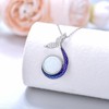 KoyeKei Mermaid Tail Necklace 925 Sterling Silver Opal Pendant Necklace