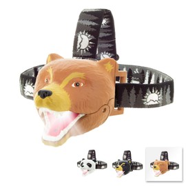 Big Discoveries Bear LED Headlamp - Bear Headlamps for Kids | Multiple Styles Available | Animal Toy Head Lamp Flashlight for Boys, Girls, or Adults | Head Light for Camping, Hiking, Party, or Reading
