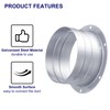 PATIKIL Duct Connector Flange, 4 Inch, 4 Pack Straight Pipe