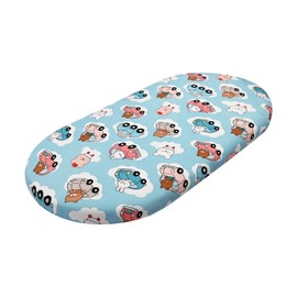 Stretch Ultra Soft Fitted Bassinet Sheet Set 2 Pack，Universal Cradle Sheet Set for Rectangle, Oval, or Hourglass Bassinet Pad/Mattress