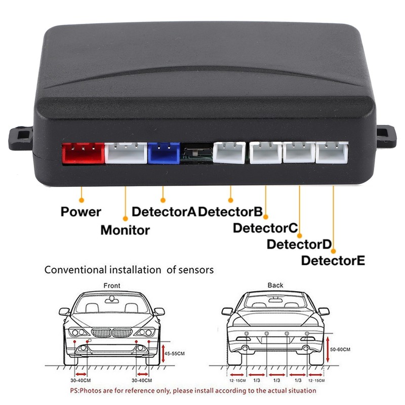 Auto LED Parking Sensor Backup Radar System Buzzing Alarm Weatherproof