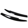 2Pcs/Set Front Headlight Eyebrow Eyelid Strips Cover Trim Glossy Black