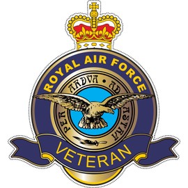 Royal Air Force Veteran Car Sticker - for Exterior or Window (Large)