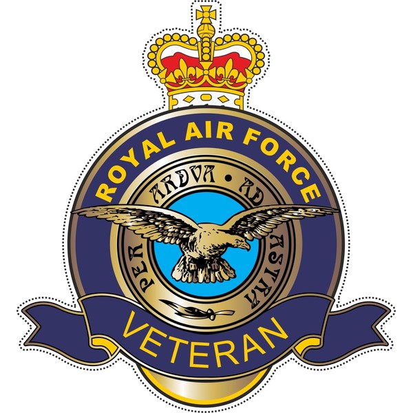 Royal Air Force Veteran Car Sticker - for Exterior or
