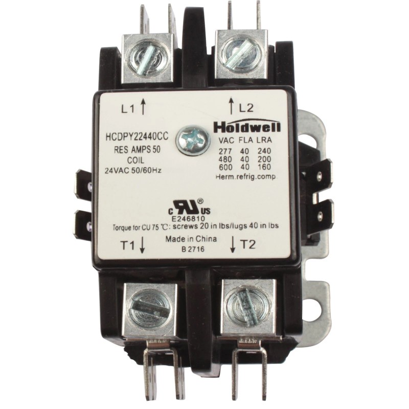 Holdwell 45GG20AJ 2 Pole 40 Amp 24V Coil Definite Purpose