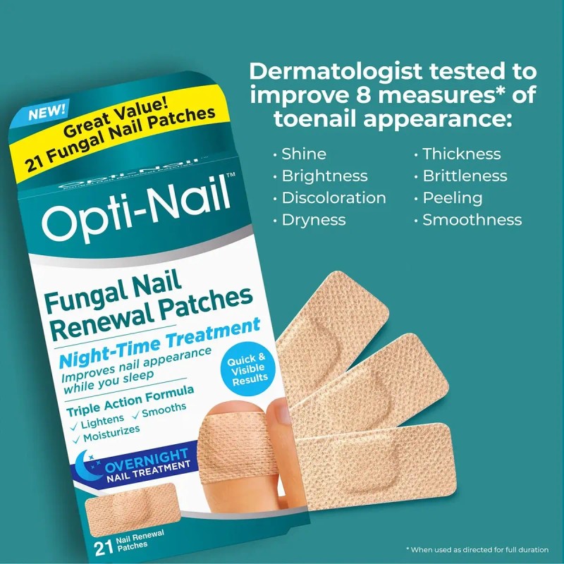 Dos Pegatinas Renovadoras De Uñas Para Hongos Opti-nail 21