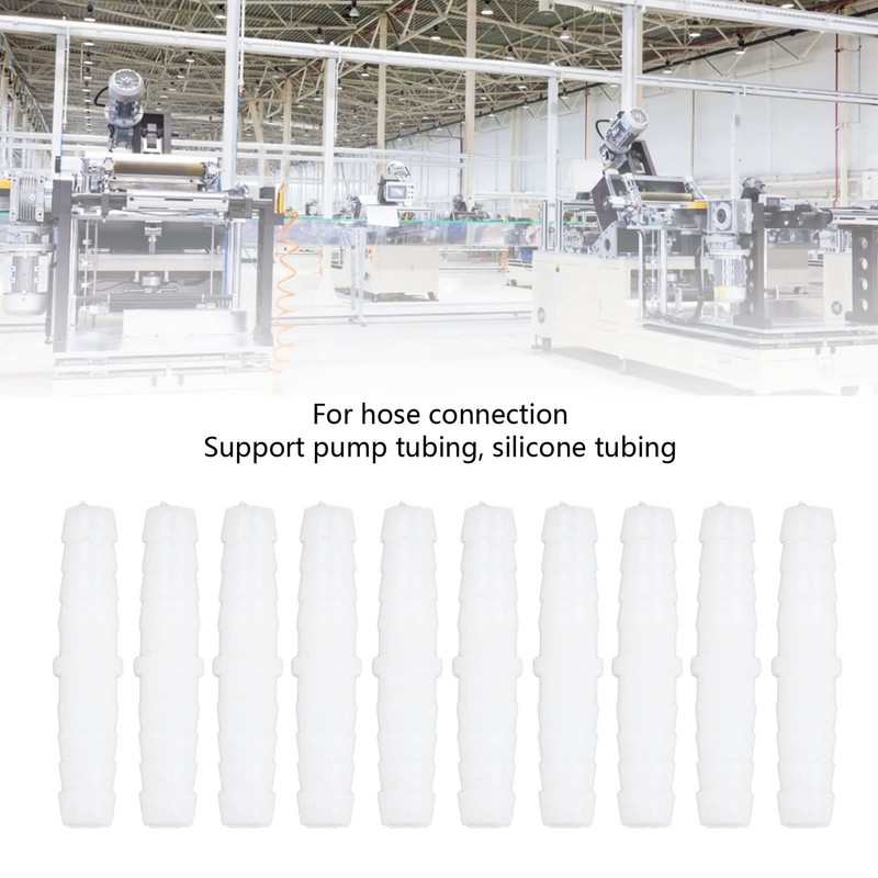 Plastic Hose Connector Barbed Fitting Equal Diameter PE Scratch Resistant