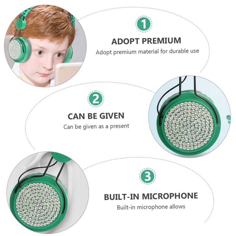 Gadpiparty Over Ear Headphones for Microphone Adorable Dinosaur Design Volume