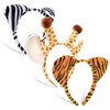 Exacoo 3pcs Animal Ear Headbands - Zebra, Giraffe, Cheetah -