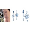 2 Sheets Temporary Rose Arrow Tattoo Flowers Tattoo Feather Tattoo