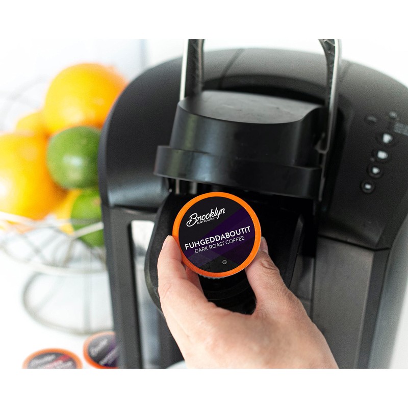 Brooklyn Beans Dark Roast, Fuhgeddaboutit Gourmet Coffee Pods, Compatible with