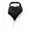 Vesuvio Napoli ASCOT Solid BLACK Color Cravat Men's Neck Tie