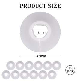 12pcs Radiator Pipe Covers White Radiator Pipe Collars Radiator Pipe Covers Pipe Collars Radiator Pipe Covers White Pipe Covers for Radiator Pipes White Radiator Pipe Covers Pipe Decoration Cover
