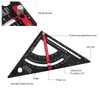 Smgda Carpenter Square 7 inch, Adjustable Angle Combination Ruler, Aluminum