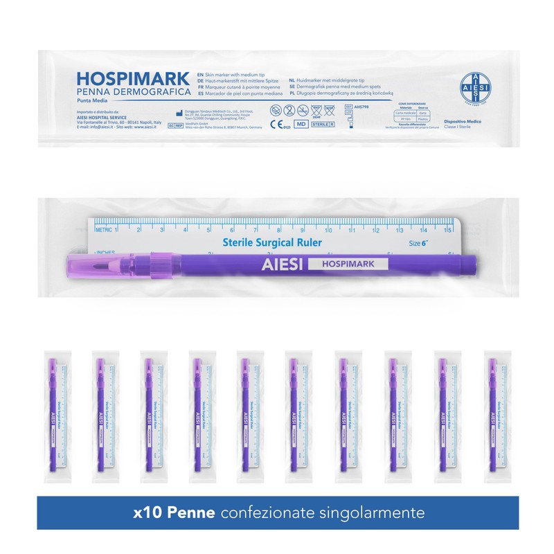 AIESI® Hospimark Dermography Pen for Skin with Standard Tip with