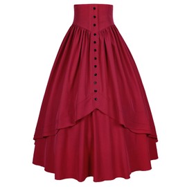 Mingyuezai - Falda victoriana para mujer estilo campesino renacentista medieval, Z2880rd, 3X-Large