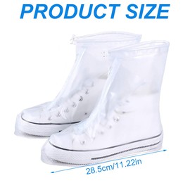 GXGM Waterproof Shoe Covers, Reusable Anti-Slip Overshoes, Anti-Slip Overshoes for Adults on Rainy and Snowy Days, Size 39-40