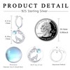 Wolf Earrings for Women S925 Sterling Silver Moonstone Celtic Wolf