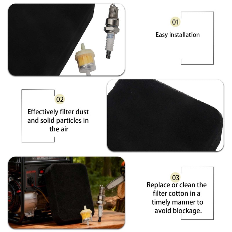 SGBTB Air Filter with Spark Plug Fuel Filter for Generac