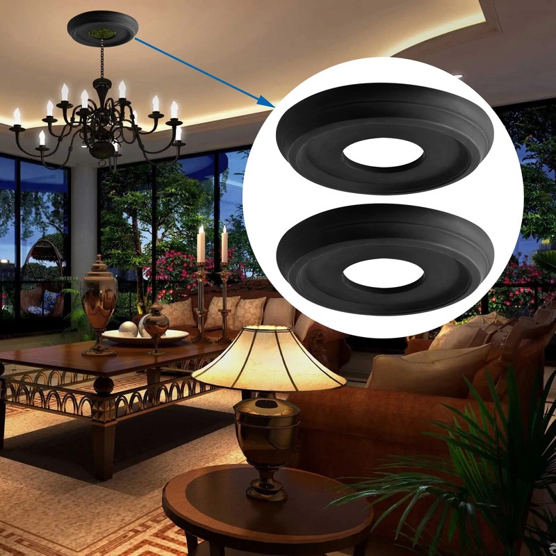 ECUDIS Molded PU Ceiling Medallion for Light Fixtures and Ceiling