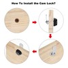 JMIATRY 4 Set Combination Cam Lock 1-1/8 Inch Cylinder Password