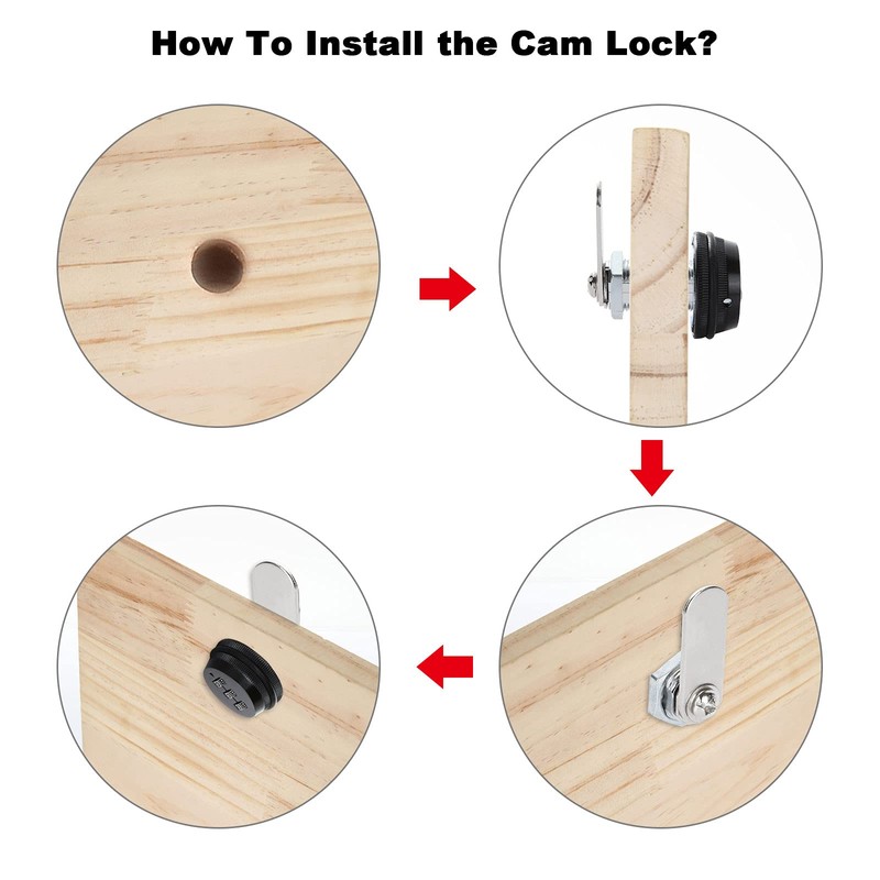 JMIATRY 4 Set Combination Cam Lock 1-1/8 Inch Cylinder Password