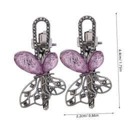 Healvian 4pcs Hair Clips for Women Vintage Metal Hairpins with Rhinestones Elegant Side Bangs Clips for Weddings Parties Daily Styling