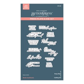 Spellbinders Bestie Sentiments Press Plate, Metal