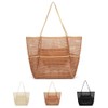 Bolsa de Playa para Mujer,Alta capacidad reticulada Bolso de Hombro,bolsas