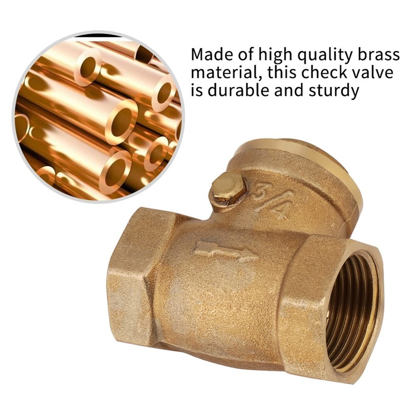 3/4" One Way Swing Check Valve BSP DN20 Female Brass