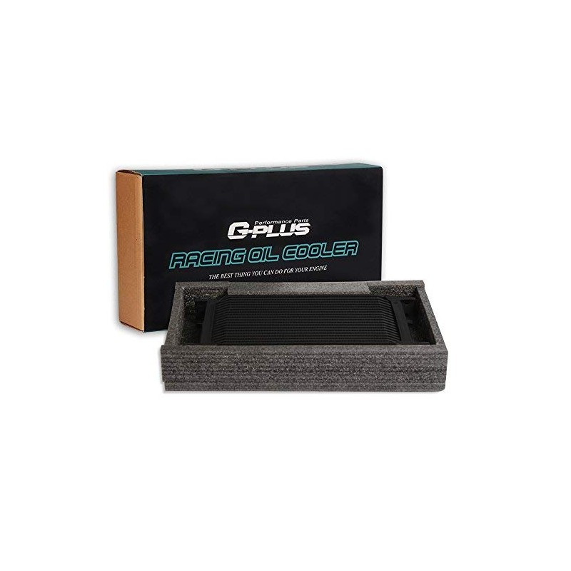 AN10-10AN 19 Row Engine Oil Cooler (Black, 19 Row English-style