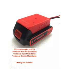 Terrafirma Adaptador de bateria H para conector de alimentação black&decker 20v dock robótica calibre 12