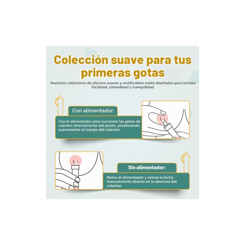 Kit Colector de Calostro Honeybee Baby | Colector Reutilizable de