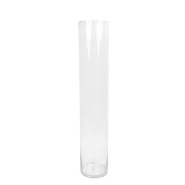 2 Clear 32 in Round Cylinder Glass Flower Vases Table Centerpieces Wedding Party Events Reception Decorations Supplies