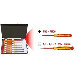 KS Tools 500.6165 Insulated precision screwdriver set, 7 pcs