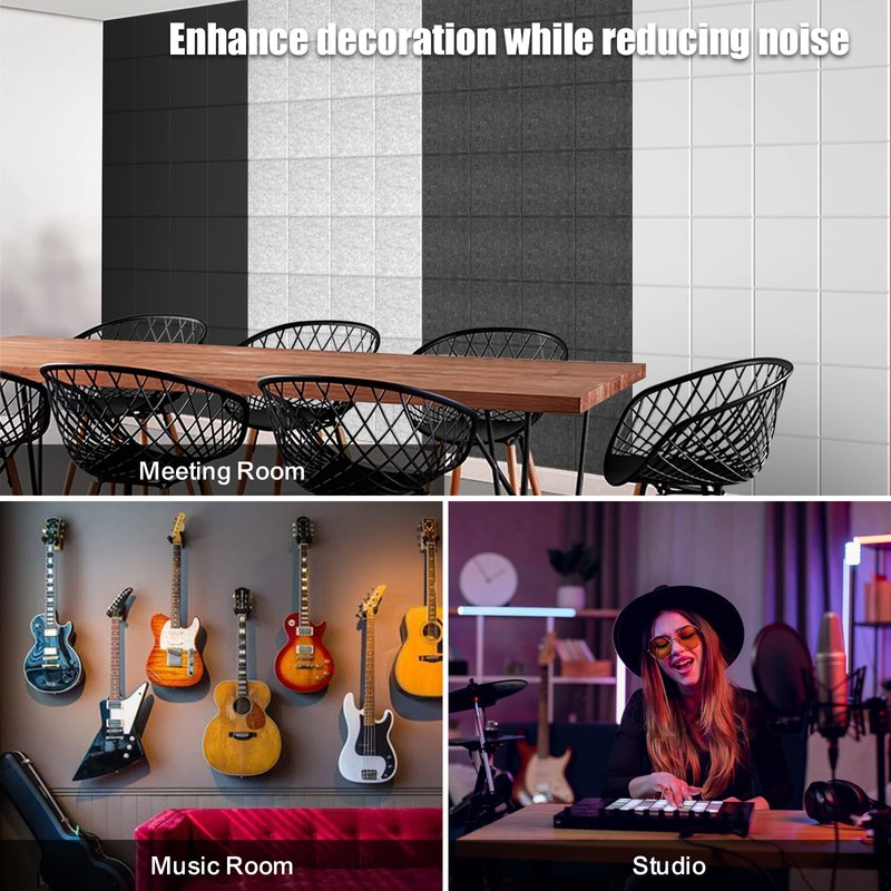 Sonicism 22 Pack Acoustic Wall Panels with Self-Adhesive, 12" X