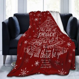 Christian Gifts Blanket for Parent Inspirational Gift Thank You Gifts for Women Christmas Throw Blanket 40"x50" Blessing Gifts Blanket Love Comfort for Women Mom Dad Christmas Decor