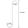 ESFUN 6 Pack 12 inch Extra Large S Hooks White