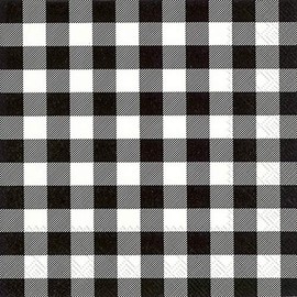 Boston International IHR - Servilletas de papel de 3 capas, tamaño de almuerzo de 20 unidades, color negro